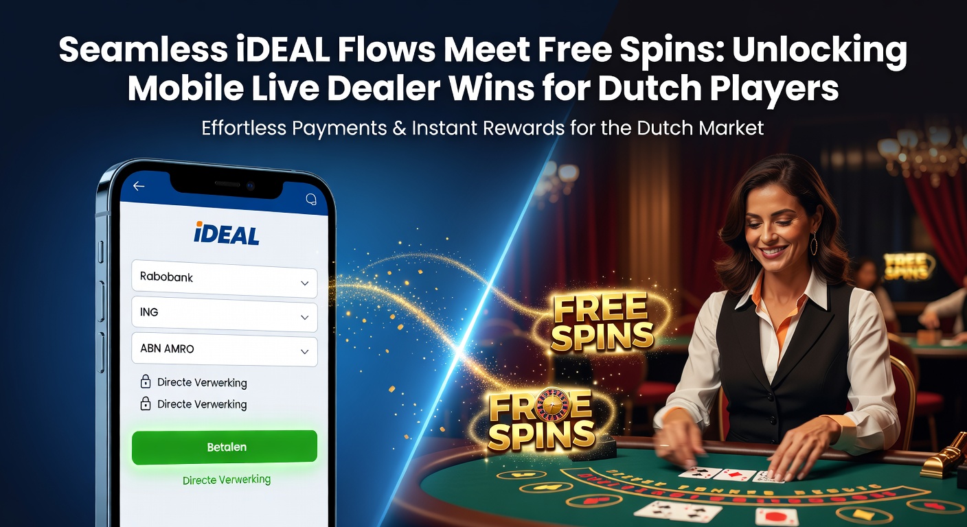 Mobiele telefoon met live dealer blackjack en iDEAL betaalicoon op een Nederlands casino platform