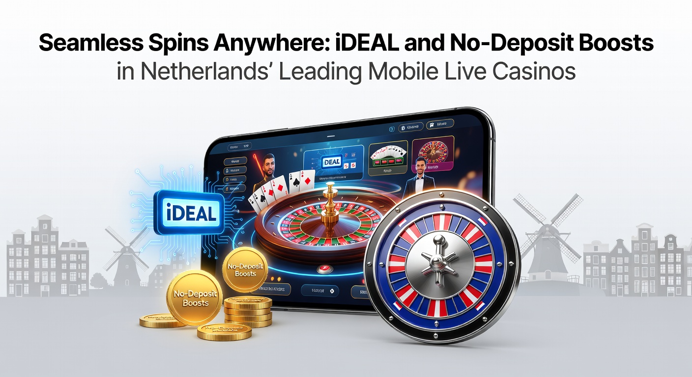 Voorbeeld van no-deposit bonus spins op een mobiel live roulette tafeltje met iDEAL stortknop zichtbaar