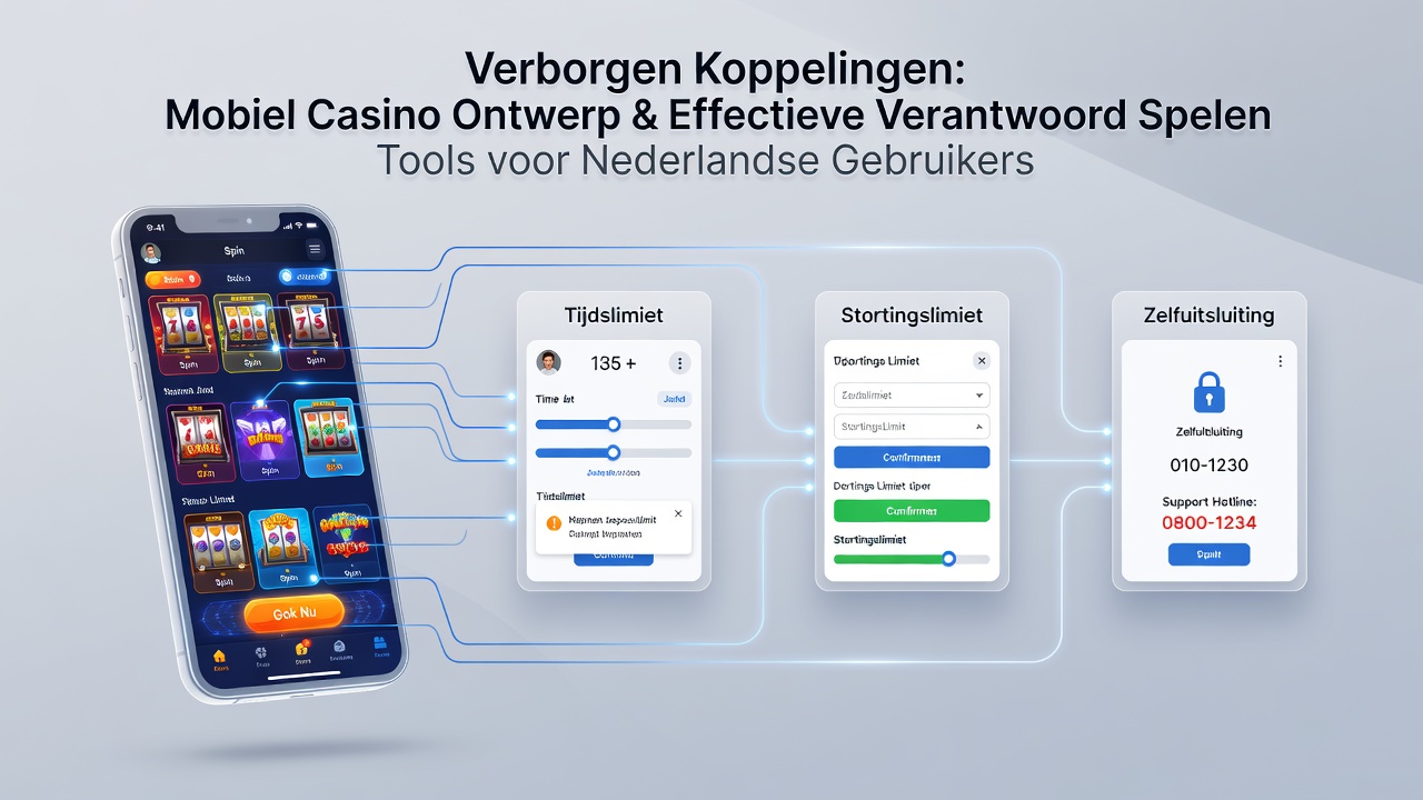 Gebruiker die verantwoord spelen instellingen aanpast in een mobiele casino-app met CRUKS-integratie