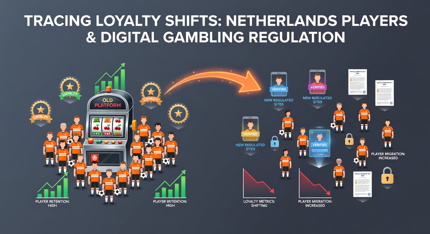 Grafiek die loyaliteitsverschuivingen bij Nederlandse online gokkers toont na recente regulatoire wijzigingen